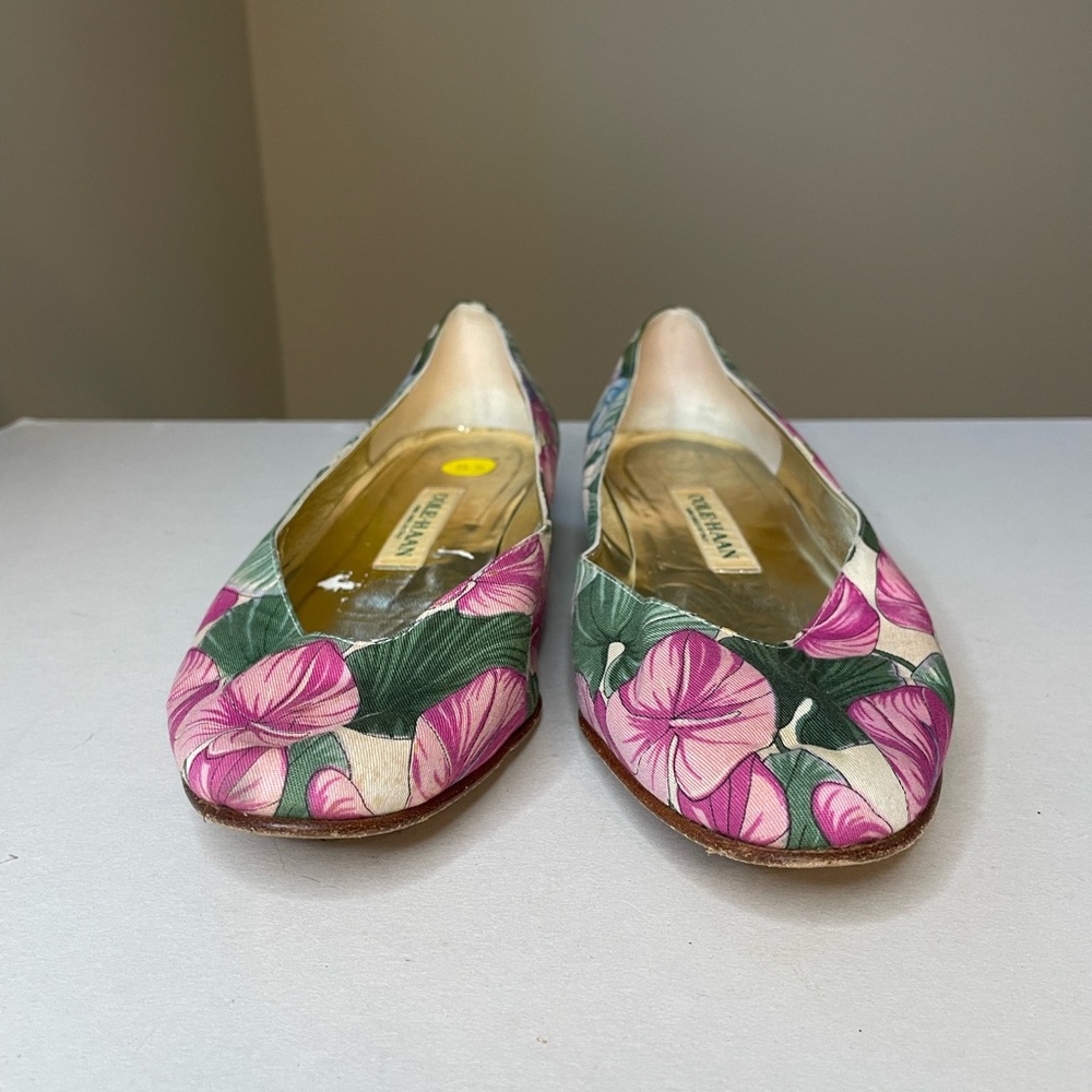 Cole-Haan Vintage Slip on Floral Shoes Size 8.5 - Picture 5 of 10